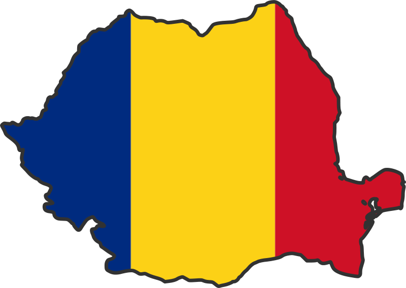 romanian-flag-map
